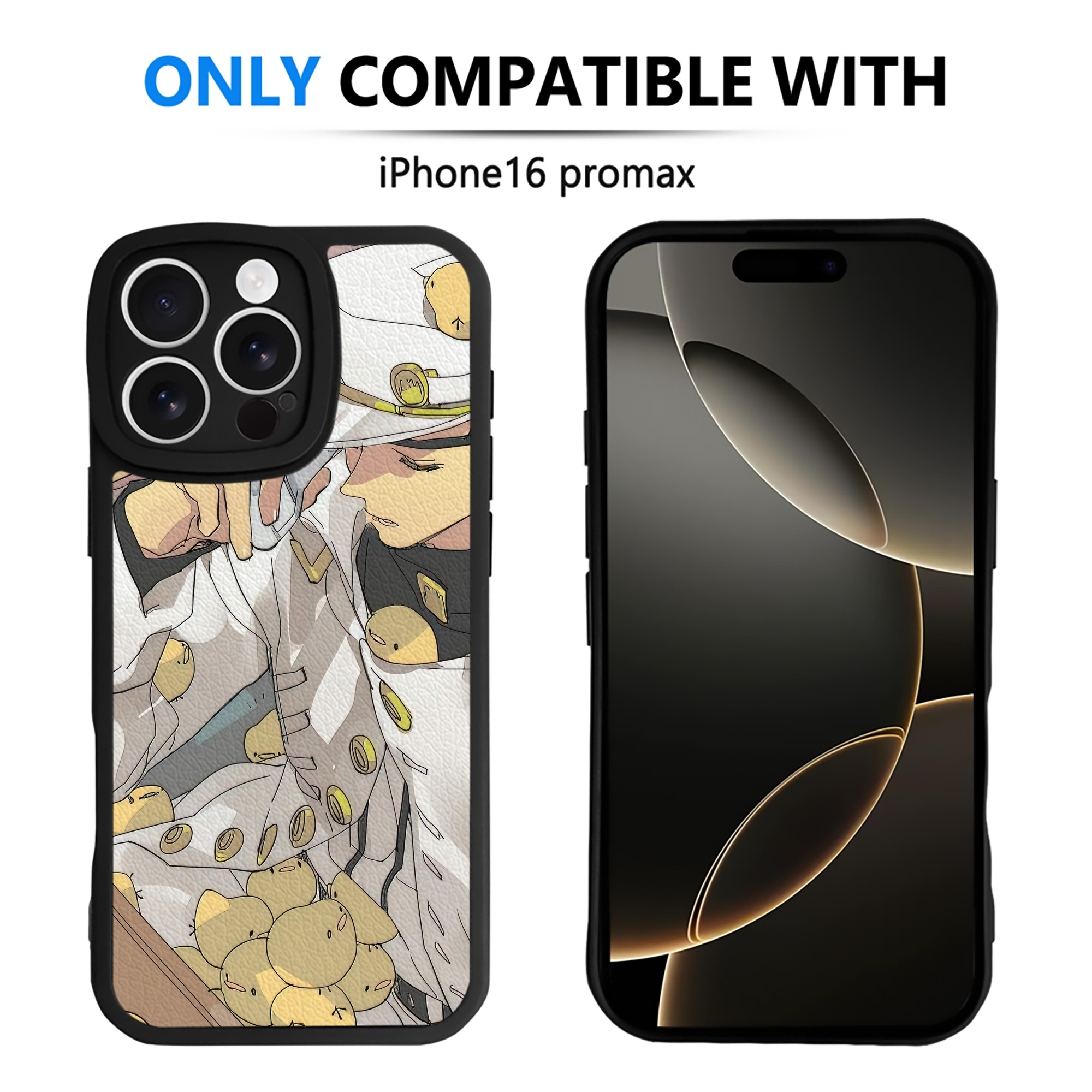 （画像用） ジョジョの奇妙な冒険 JoJo's Bizarre Adventure 【iPhone 16シリーズ対応】シリコンスマホケース（レザー調） 材質：シリコン